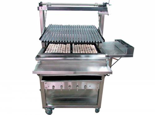 TIPO 9: ASADOR A GAS CON MALACATE Y PIEDRAS REFRACTARIAS