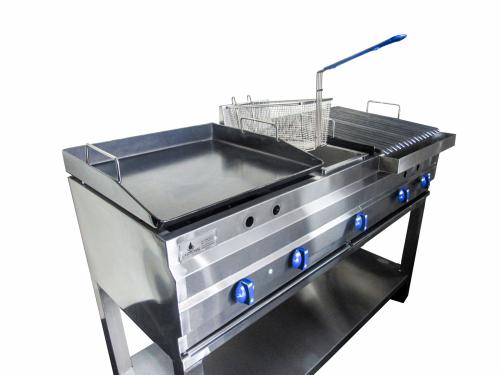 TIPO 27: EQUIPO MIXTO CON PLANCHA, FREIDORA Y PARRILLA ASADORA  
