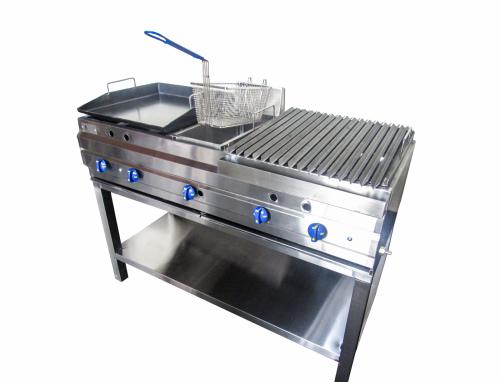 TIPO 27: EQUIPO MIXTO CON PLANCHA, FREIDORA Y PARRILLA ASADORA  