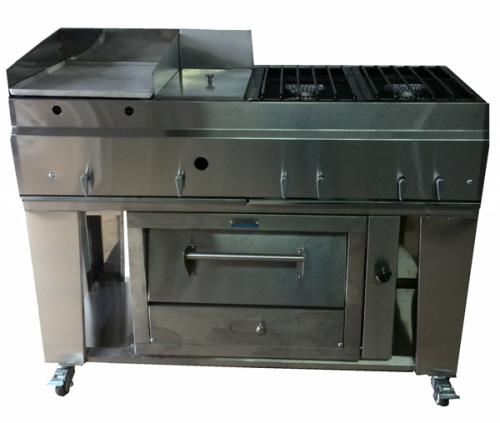 TIPO 10: EQUIPO MIXTO CON PLANCHA, FREIDORA, ESTUFA Y HORNO
