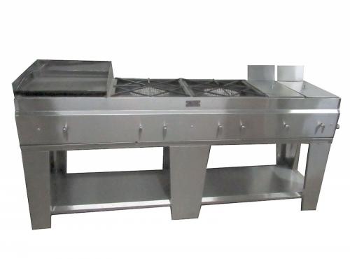 TIPO 15: EQUIPO MIXTO CON PLANCHA ASADORA, FOGONES Y FREIDORAS